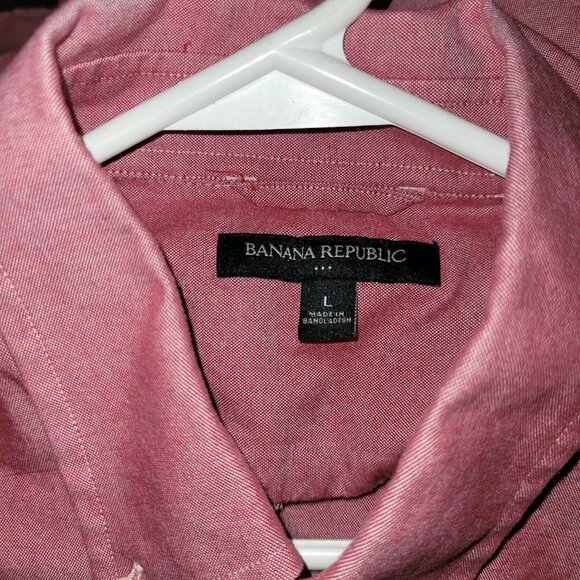 Banana Republic Button-Front Long-Sleeved Shirt - Men's Size Large - Picture 1 of 4